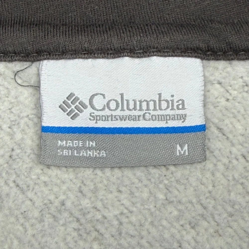 Columbia Mens Full Zip Sweatshirt Gray Fleece Jacket Mock Neck XM6174 Size M